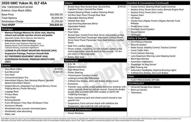 2020 GMC Yukon XL SLT