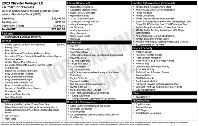 2023 Chrysler Voyager