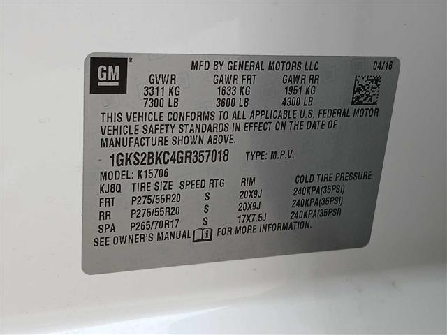 2016 GMC Yukon