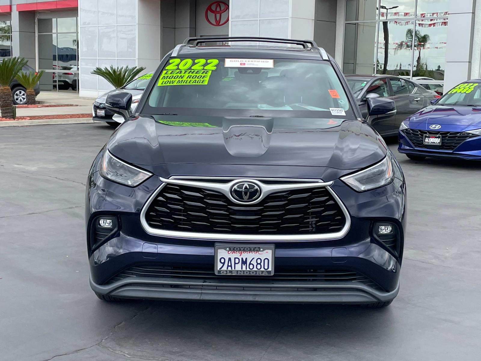 Certified 2022 Toyota Highlander XLE with VIN 5TDHZRAH7NS114518 for sale in Glendora, CA