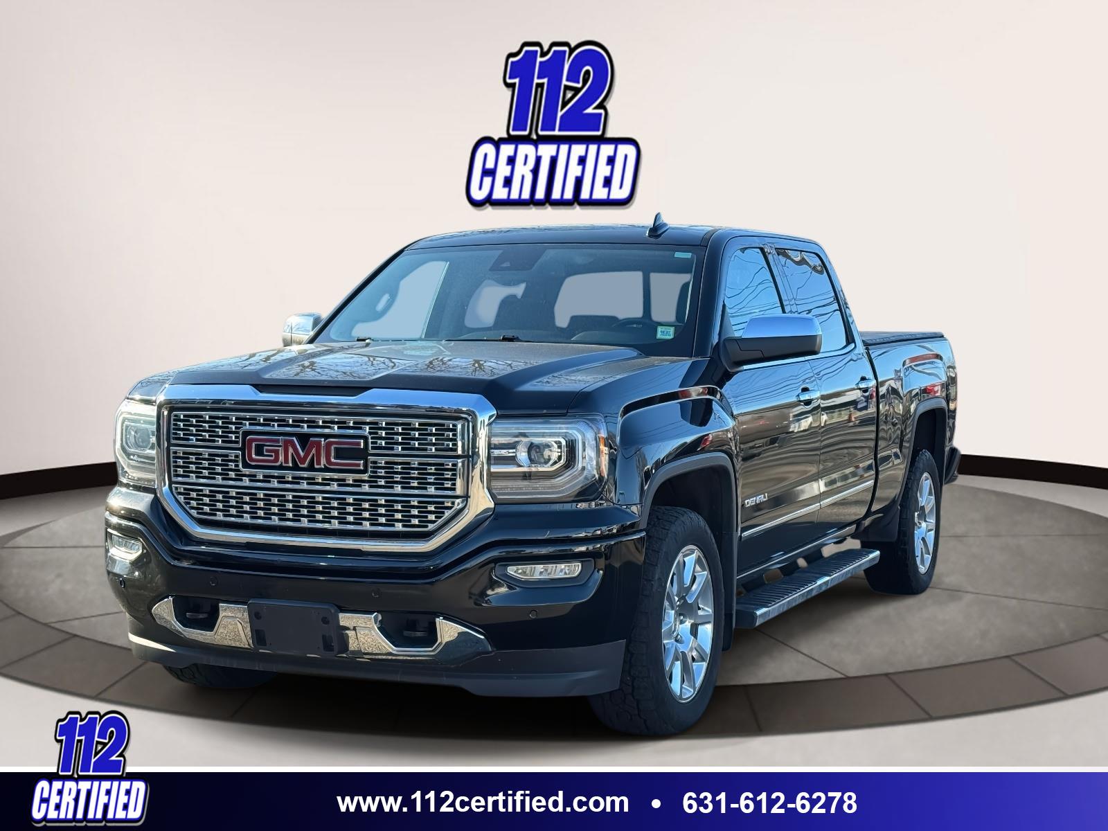 Black 2018 GMC Sierra 1500 Denali Crew Cab 4WD Pickup Truck Four-Wheel Drive Automatic
