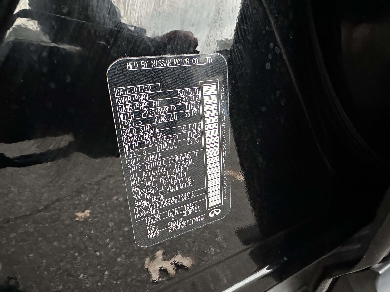 used 2022 INFINITI QX50 car, priced at $29,998