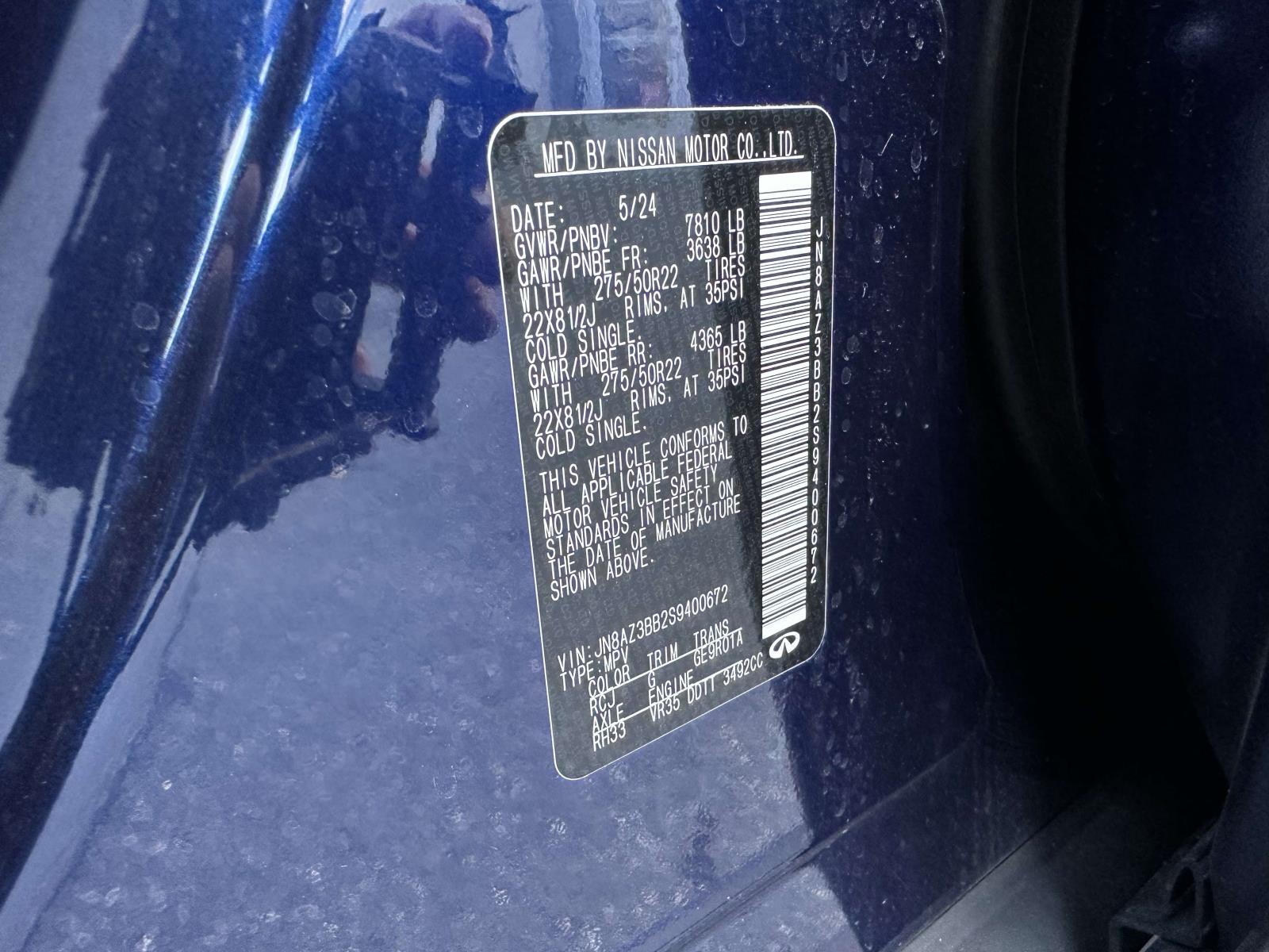 used 2025 INFINITI QX80 car, priced at $83,449