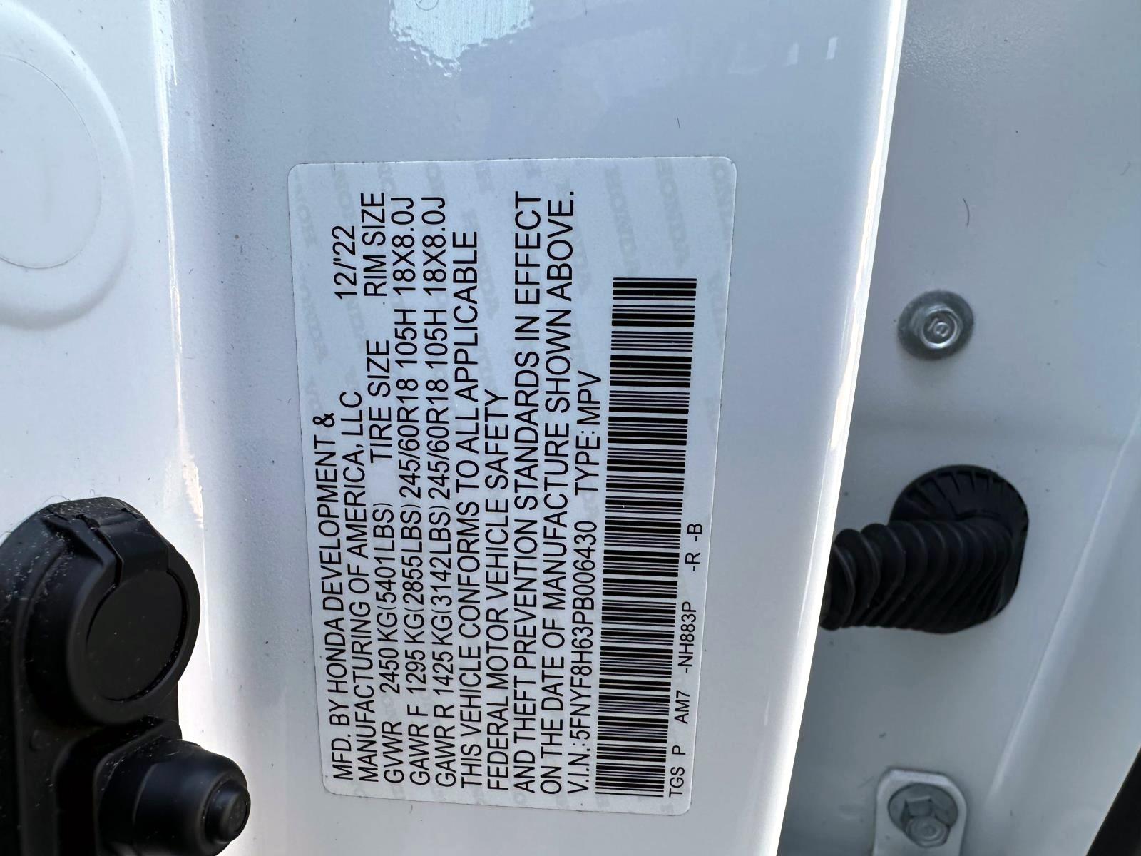 Used 2023 White Honda TrailSport AWD image 18