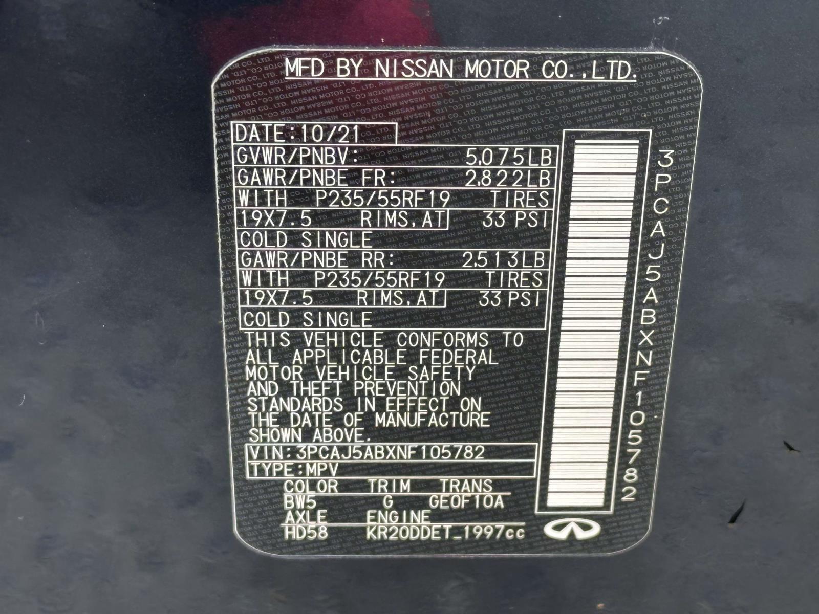 used 2022 INFINITI QX50 car, priced at $25,995