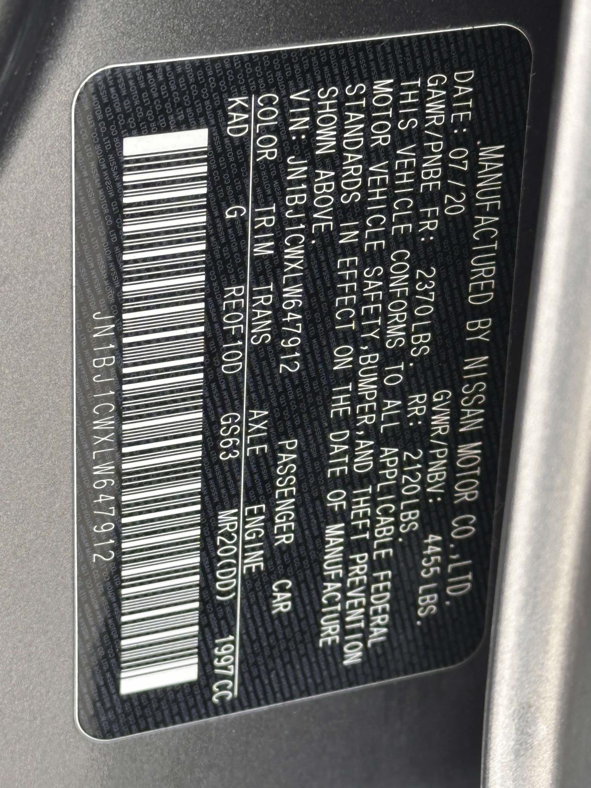 used 2020 Nissan Rogue Sport car, priced at $17,995