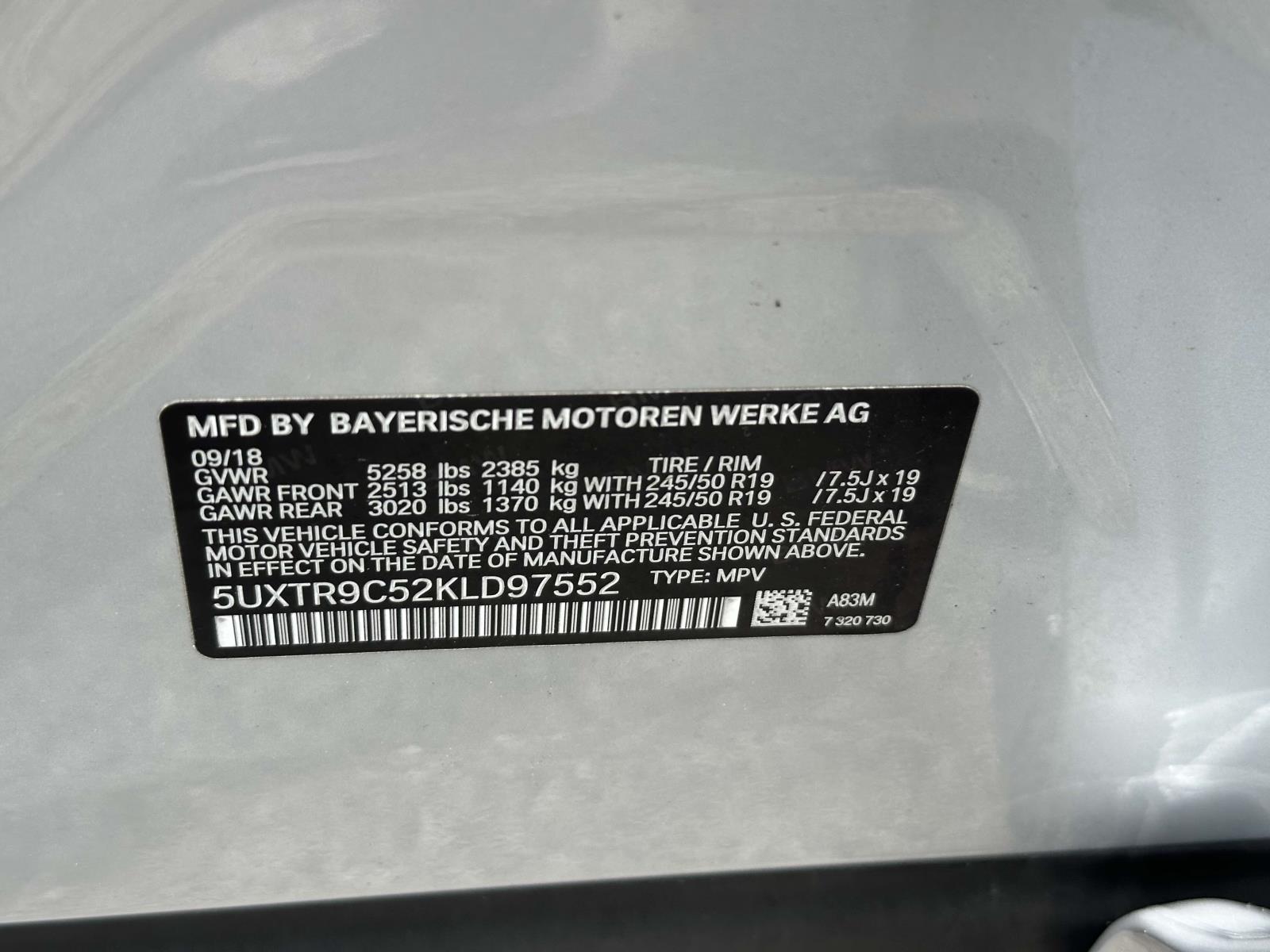 used 2019 BMW X3 car