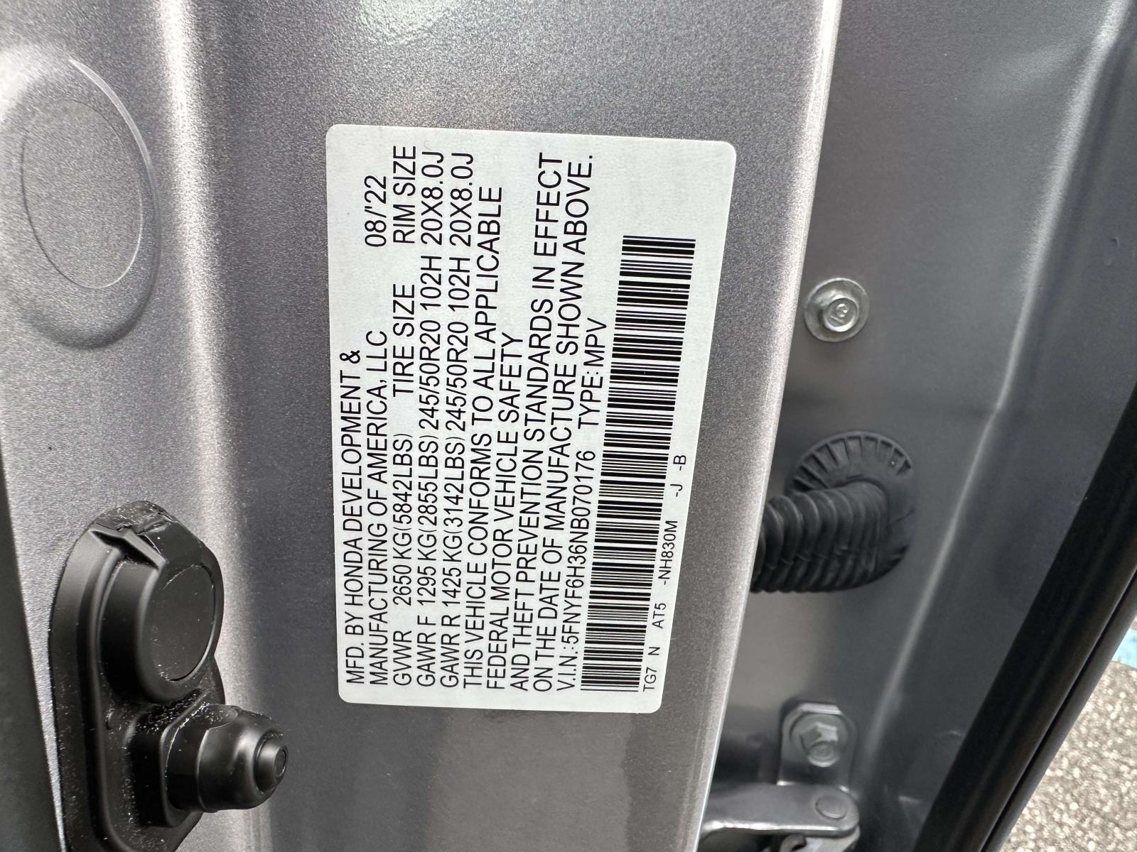 used 2022 Honda Pilot car, priced at $29,995