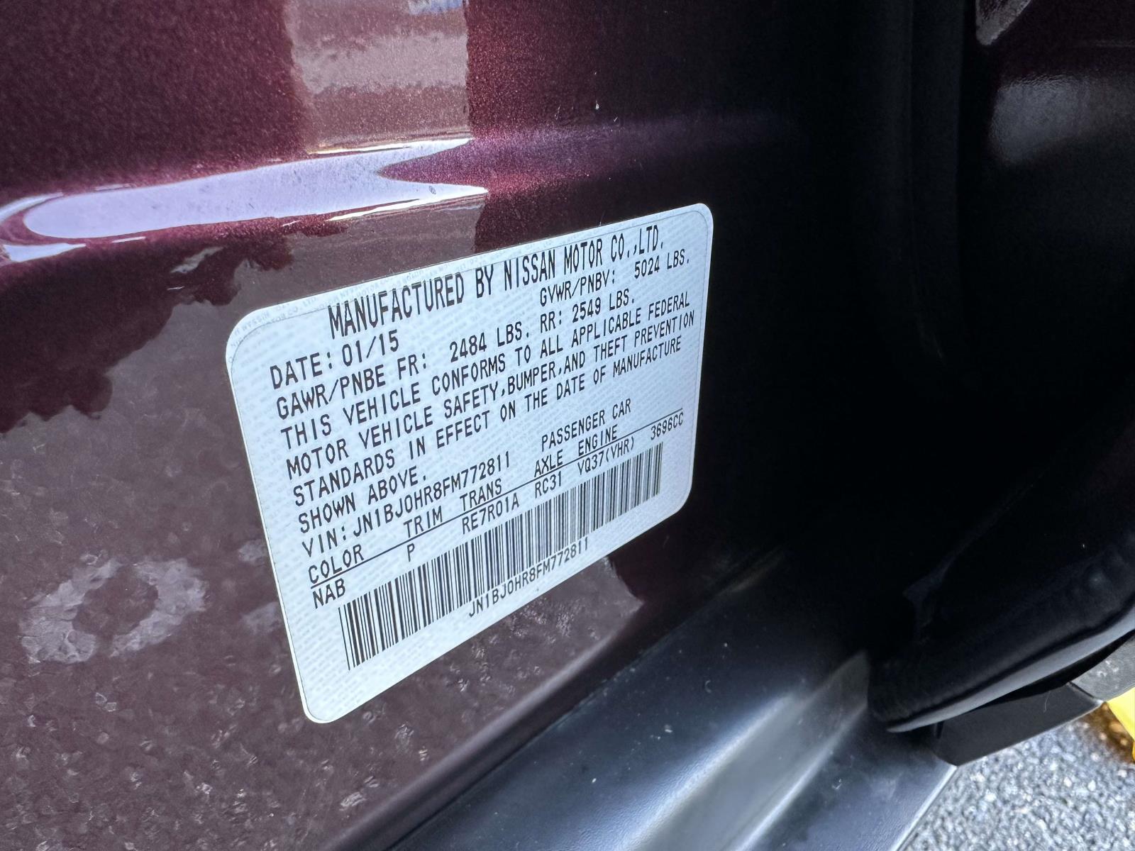 used 2015 INFINITI QX50 car, priced at $14,999